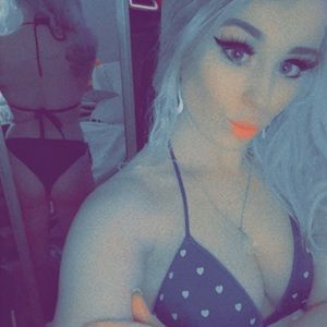 Navy blue polkadot bikini